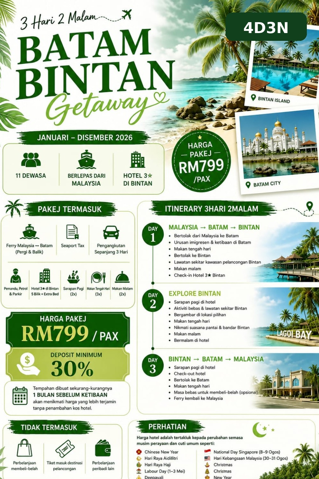 3D2N Batam Bintan